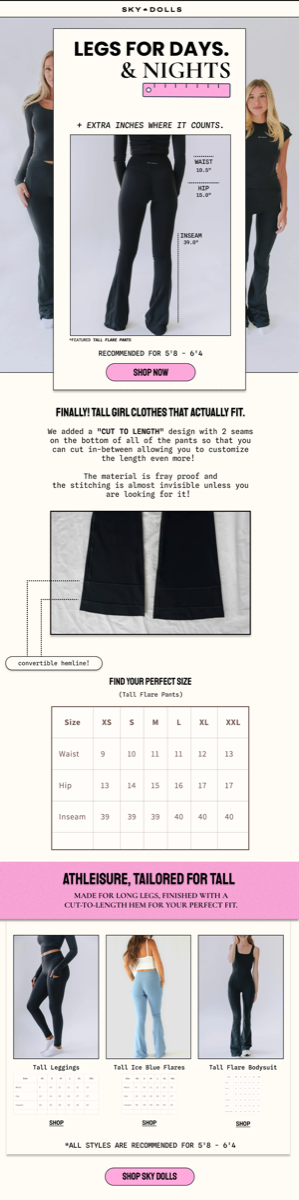 Legs for Days — Sky Dolls email thumbnail